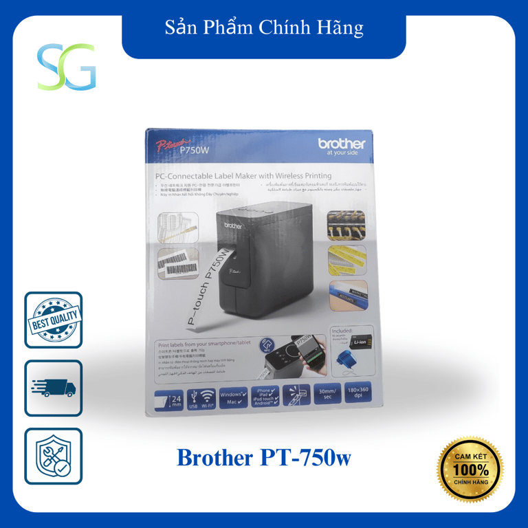 Máy In Nhãn Brother PT- P750W - Hàng Chính Hãng