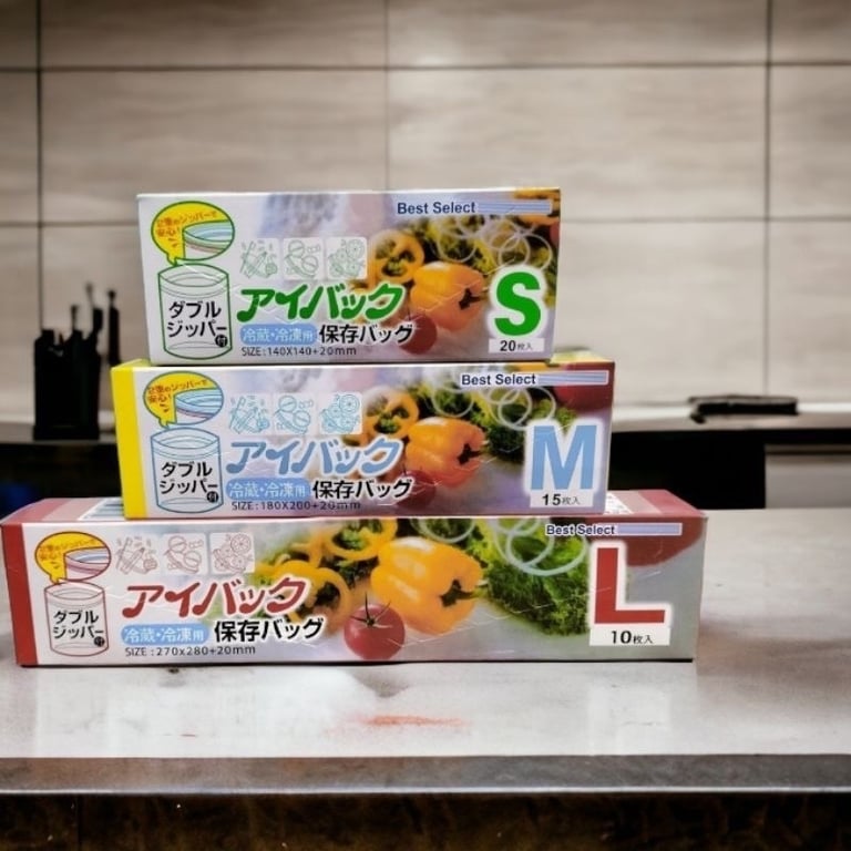 💥 SET 3 hộp túi zíp BỌC THỰC PHẨM hàng xuất Nhật( 3 hộp size S, M, L)