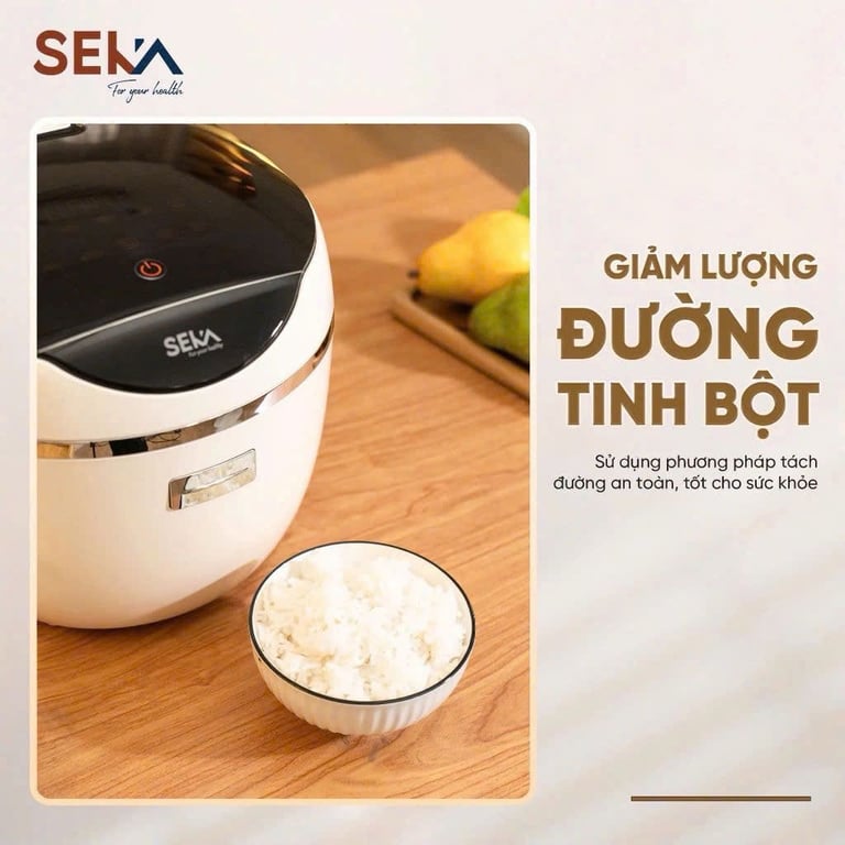 NỒI CƠM ĐIỆN TỬ INOX TÁCH ĐƯỜNG SEKA 1.8L