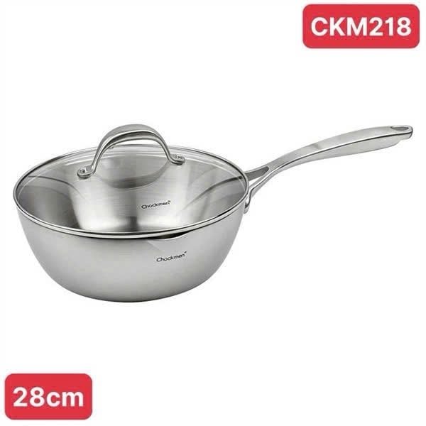 Chảo sâu lòng nắp kính Chockmen 24/28cm CKM218/CKM223