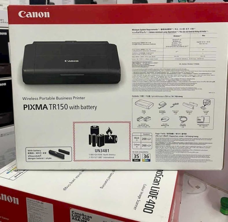 Máy In Phun MàuCanon PIXMA TR150 Có Pin Đi Kèm