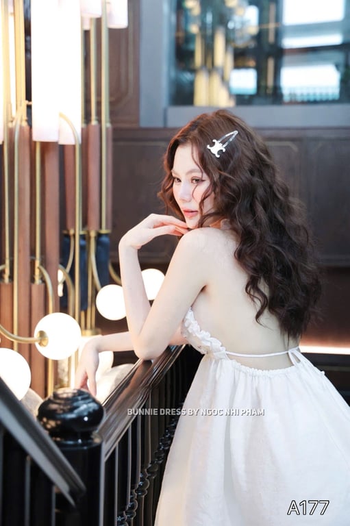 A177- set babydoll hở lưng TRANALI