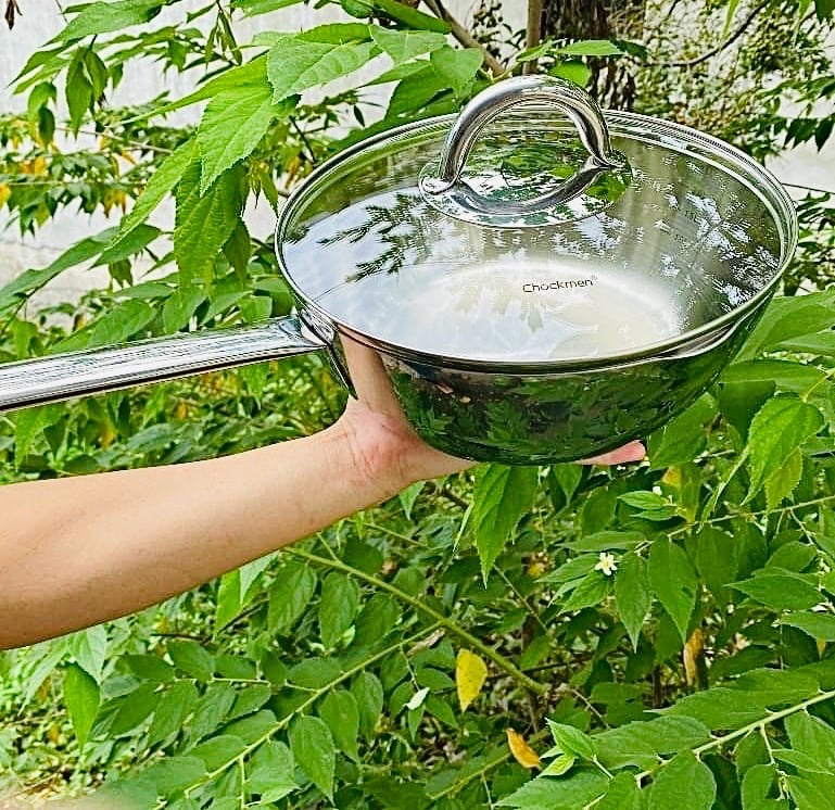 QUÁNH INOX LIỀN KHỐI CHOCKMEN 20cm và 24cm CÓ NẮP CKM46/CKM47