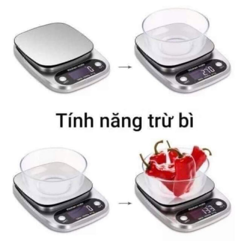 Cân tiểu ly có tính năng trừ bì