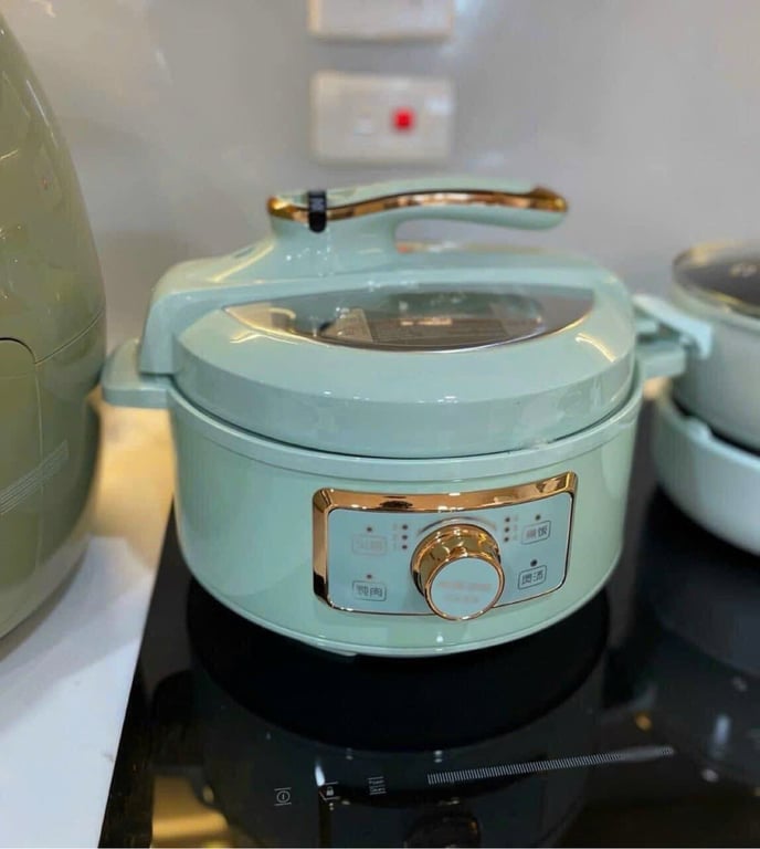 Nồi Áp Suất AUX 4L - Màu xanh Mint siêu siêu đẹp