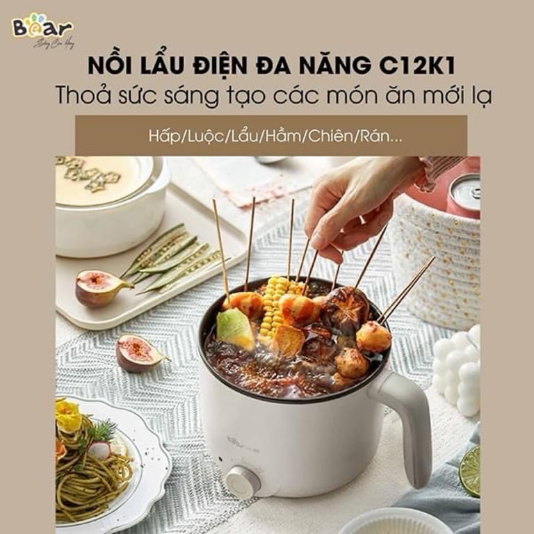NỒI ĐIỆN MINI BEAR 1.2L C12K1