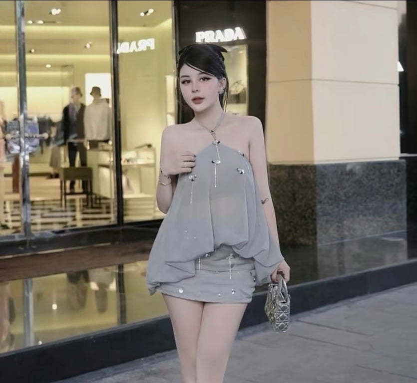 Set yếm voan