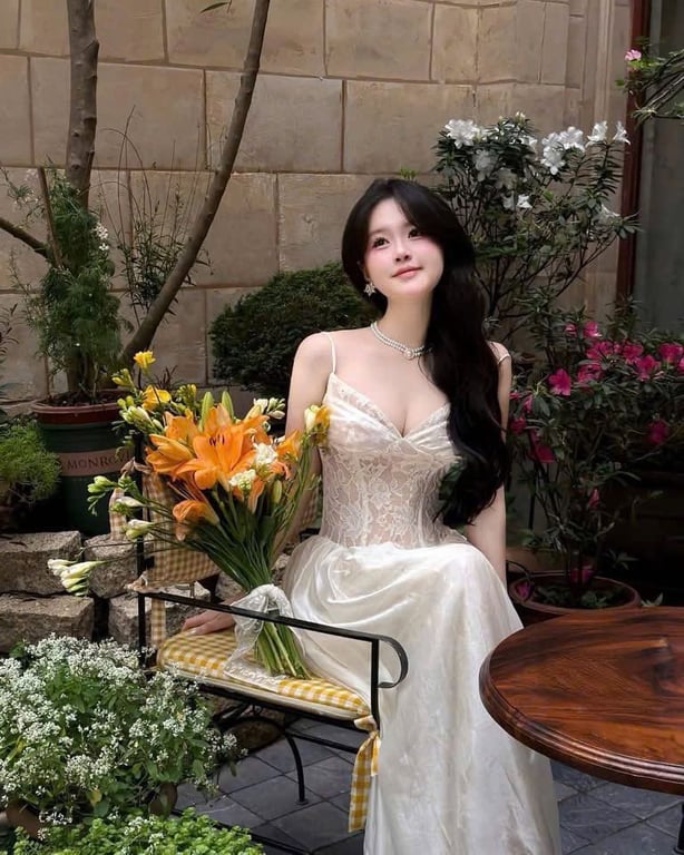 Váy tiệc nàng thơ phối lưới