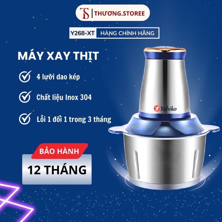 MÁY XAY ĐA NĂNG YAHIKO YK268-XT 4 LƯỠI DAO KÉP