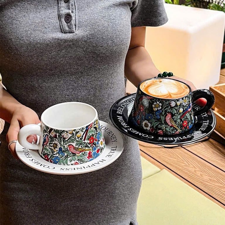 Set 2 tách trà, cafe kèm đĩa đựng  KLB45