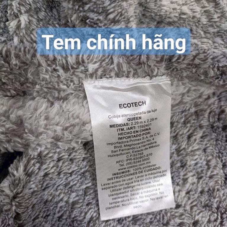 🧶 HNG11 - Chăn lông 1 lớp Ecotech mềm mịn 2,29*2,29cm