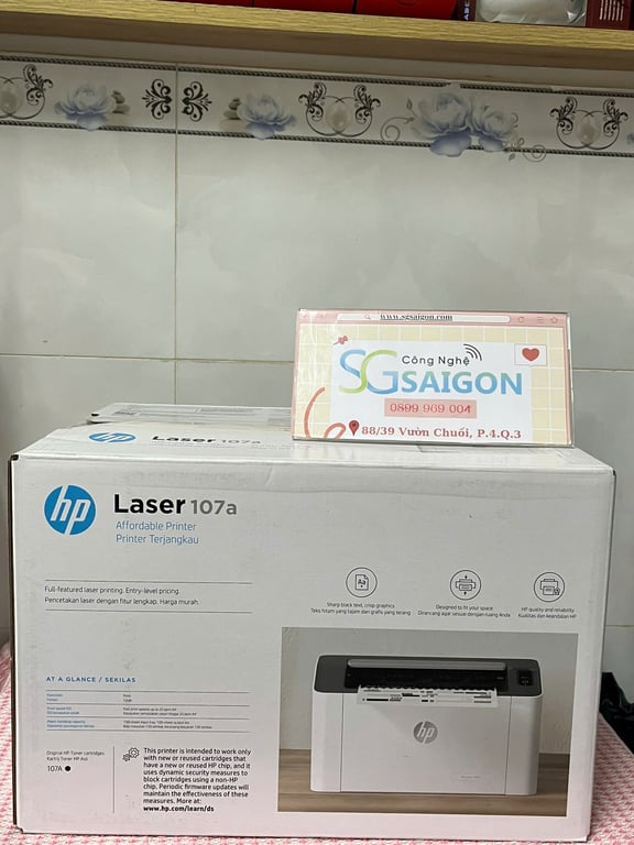Máy In Laser Trắng Đen Đơn Năng HP  107A (4ZB77A) - Hàng Chính Hãng