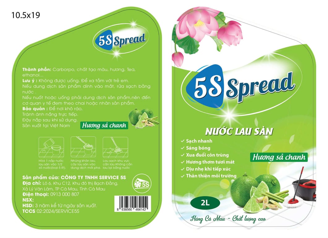 Nước Lau sàn hương sả chanh