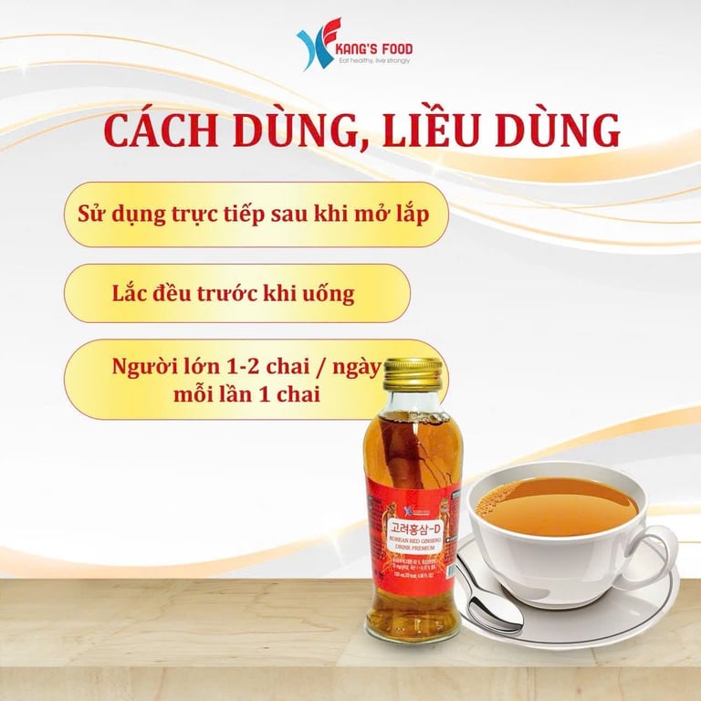 NƯỚC HỒNG SÂM CÓ CỦ KANG'S FOOD 120ML x 10 CHAI