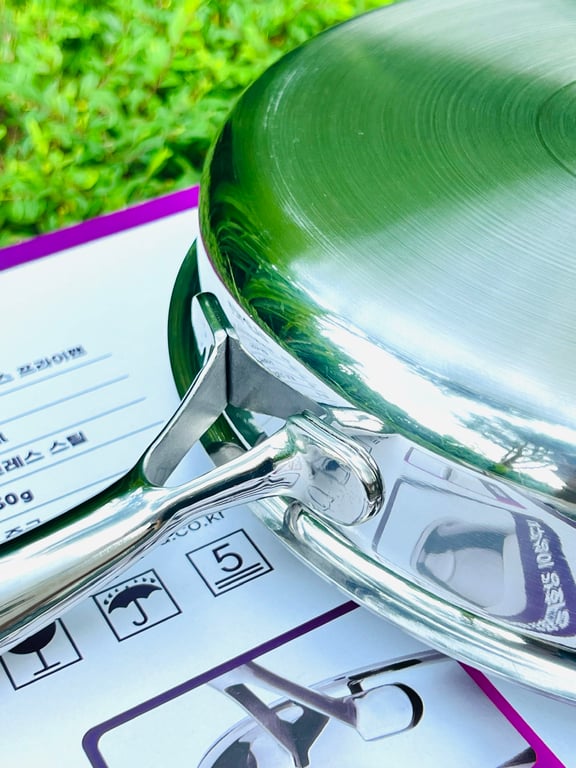 CHẢO INOX 18/10 NGUYÊN KHỐI GUME SIZE 18CM/20CM/24CM/26CM