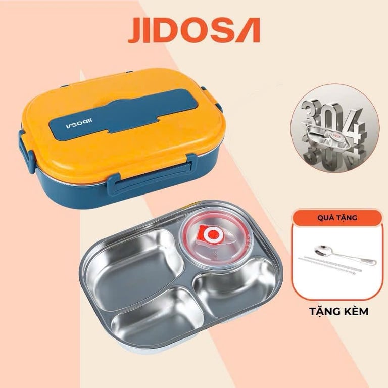 HỘP CƠM GIỮ NHIỆT VĂN PHÒNG INOX 304 JIDOSA