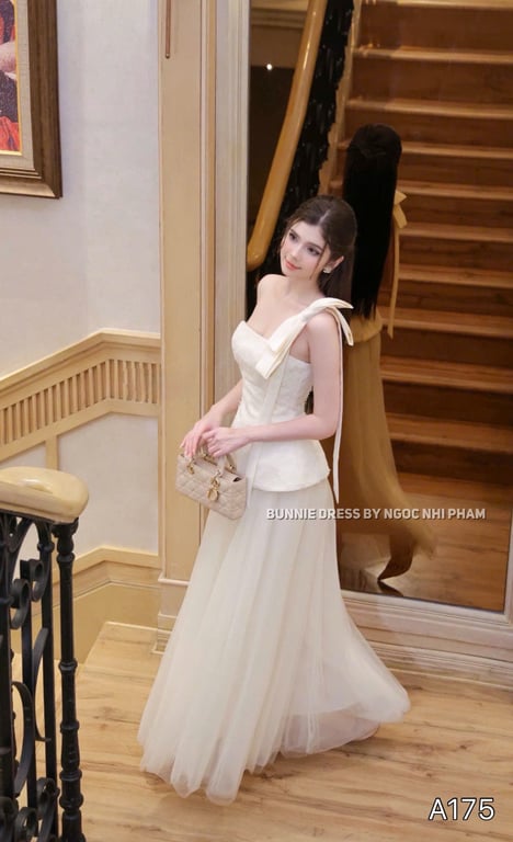 A175- set váy dạ nơ TRANALI