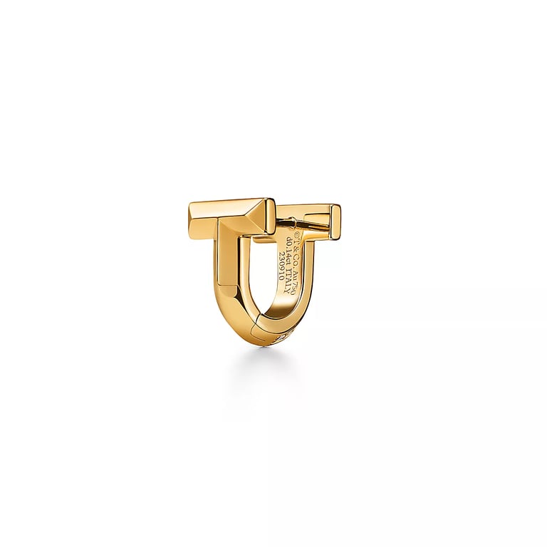 Tiffany T T1 Half Pavé Diamond Huggie Earrings