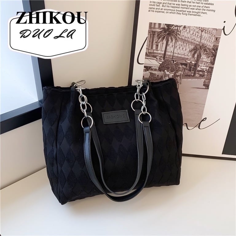 Túi Xách Tote Đeo Vai nhung  Cỡ Lớn