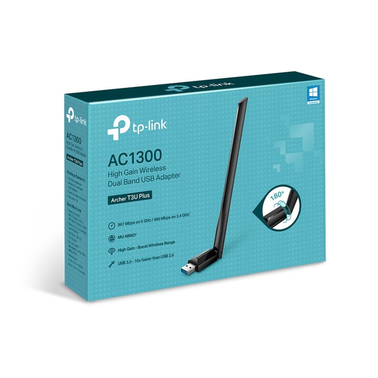 USB Wifi TP-Link T3U Plus Băng Tần Kép AC1300
