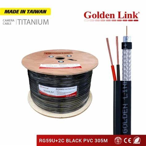 Cáp Camera Golden Link TITANIUM RG59/U+2C TAIWAN 305M P/N TW501-02