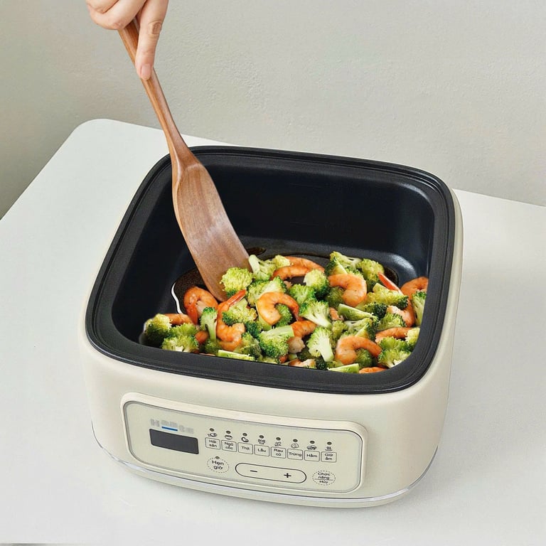 Nồi hấp đa năng 3 tầng núm cơ dung tích 10L Haatz