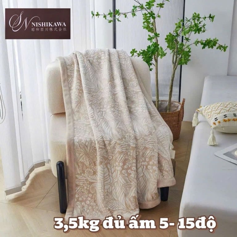 CHĂN LÔNG CỪU 3D NHUNG SỮA NHẬT NISHIKAWA 2024