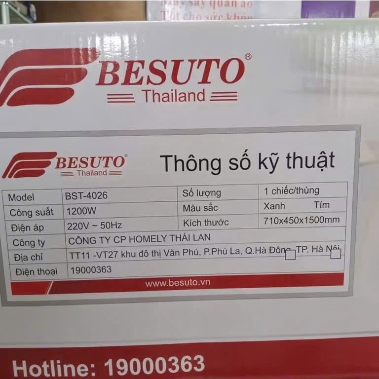 Máy sấy quần áo đa năng Besuto BST4026