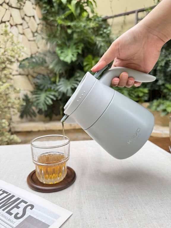 Bình giữ nhiệt pha trà kèm lõi lọc inox 304 Kaiyo 500ml