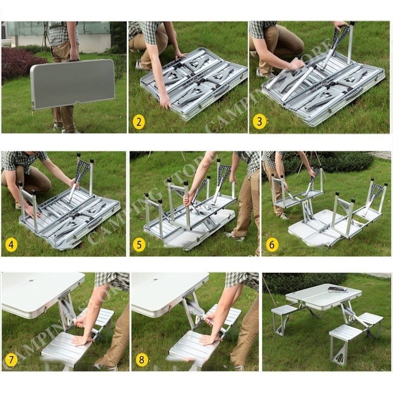 bàn xếp siêu gọn kèm ghế thông minh