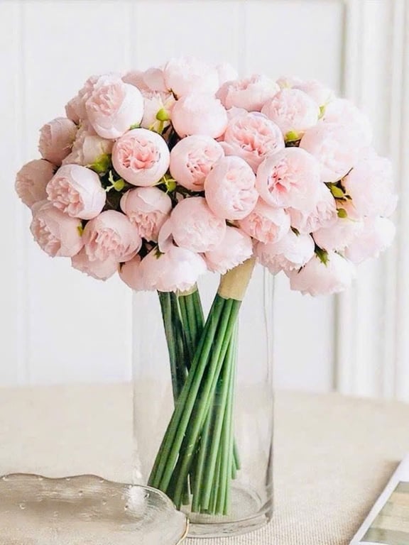 Bó 27 bông hoa lụa trang trí nhà cửa phòng khách siêu xinh