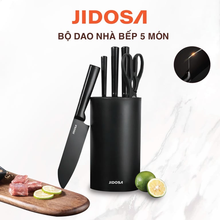 JD3600 - BỘ DAO KÉO 5 MÓN CAO CẤP JIDOSA