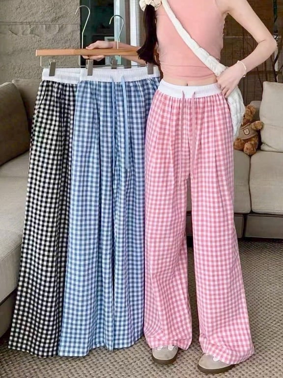 Quần karo đũi mùa hè