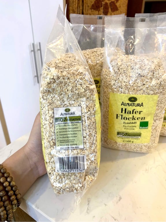 set 3 gói Yến Mạch Đức Cán Dẹp Hafer Flocken 500g