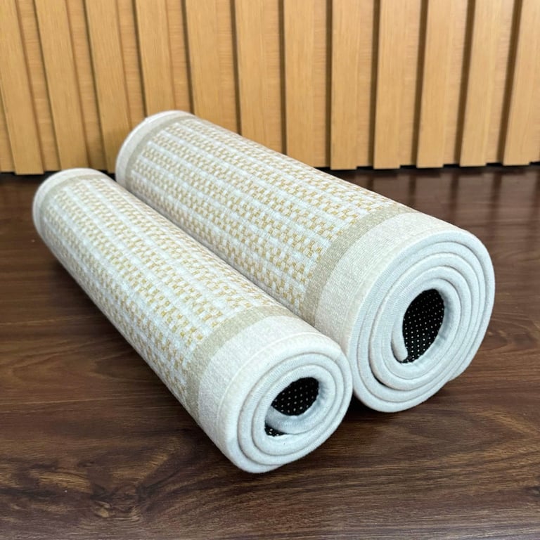 MK23 - Set 2 thảm nhà bếp vải dệt siêu thấm nước đế chống trượt size 40x70cm + 40x150cm GHA111