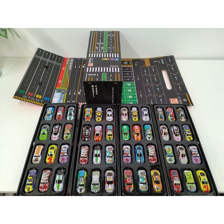 Mô Hình 48 Xe Thể Thao Bằng Hợp Kim Chạy Đà Có Đường Đua