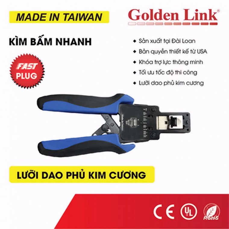 Kềm Bấm Đầu Mạng Nhanh TAIWAN - GL-2005FC