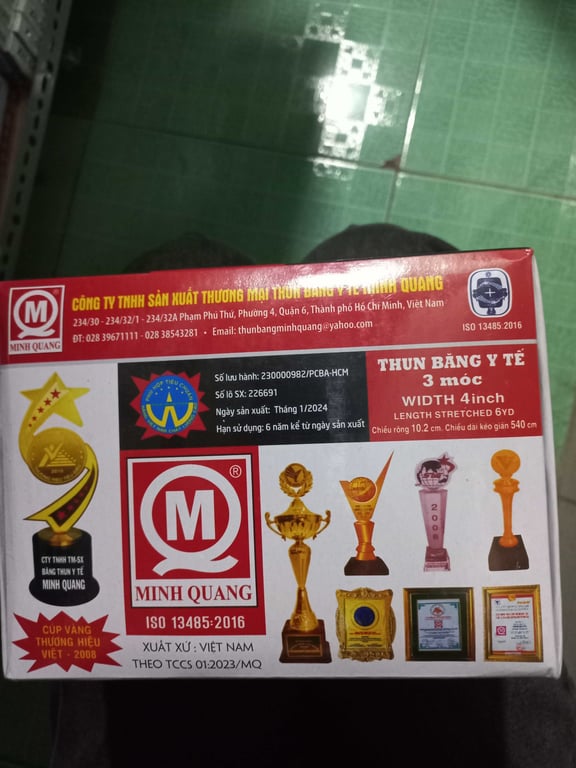 Băng thun 3 móc Quang minh lốc/12c