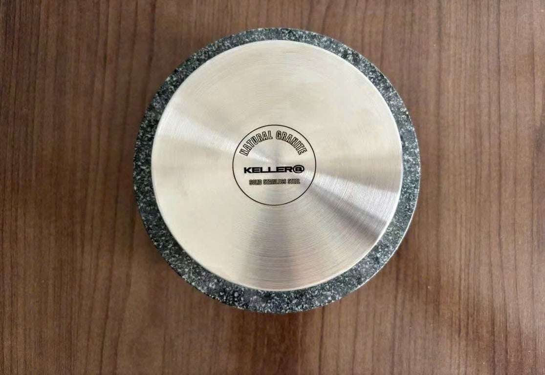 Bộ chày cối đá tự nhiên Granite nguyên khối Keller 14cm