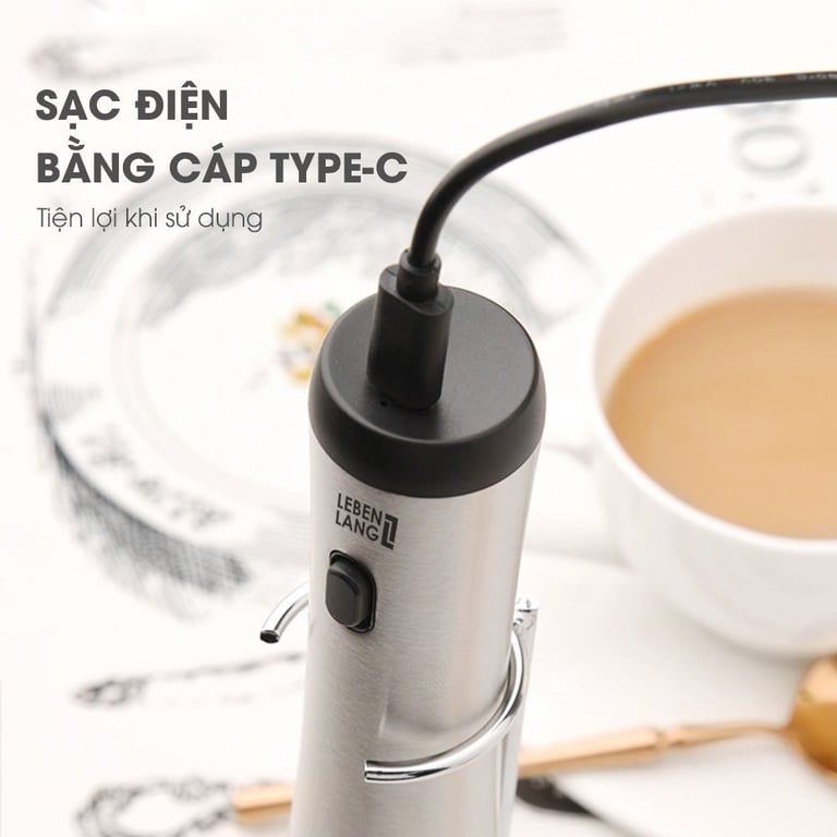MÁY ĐÁNH BỌT CAFE CẦM TAY LEBENLANG LBL4583