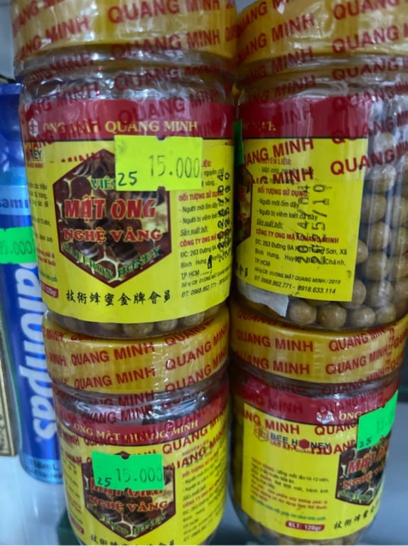 Nghệ vàng viên long khánh lọ nhựa