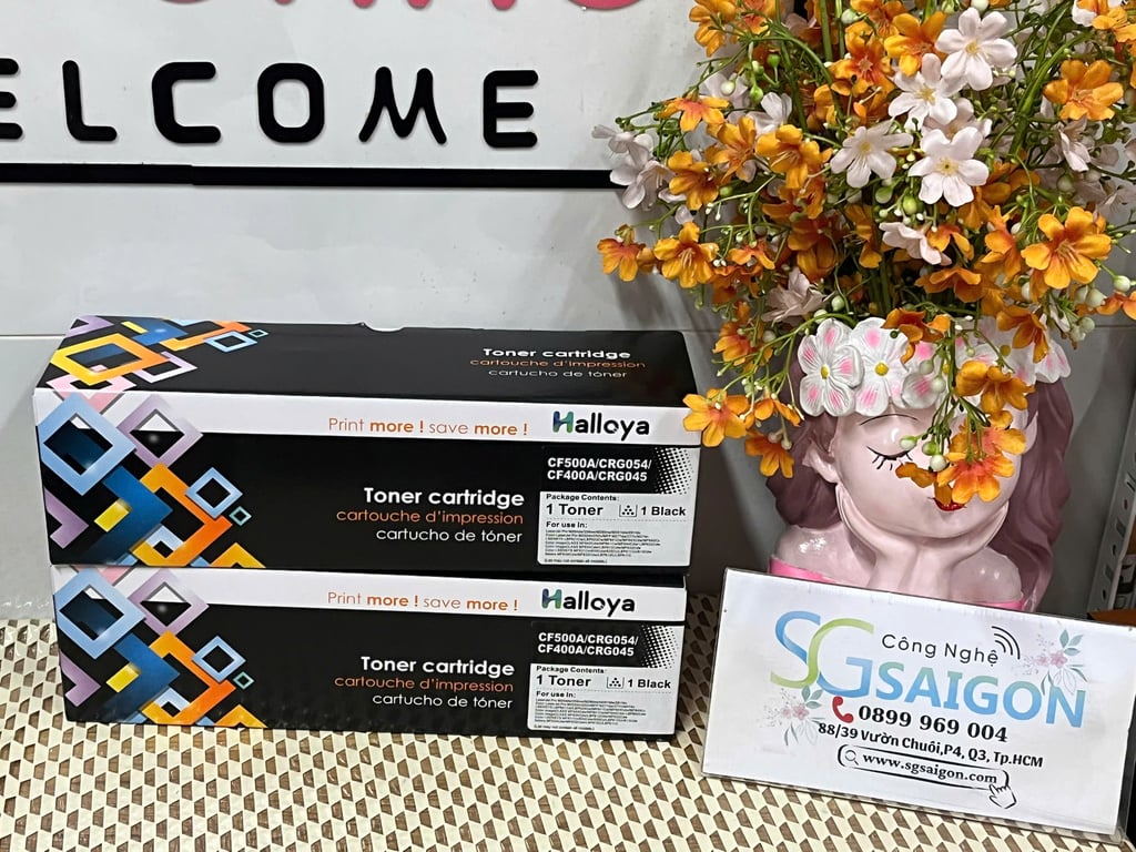 Bộ hộp mực CF401A/CRG045/CF501A/CRG054 - Halloya (4 Màu)