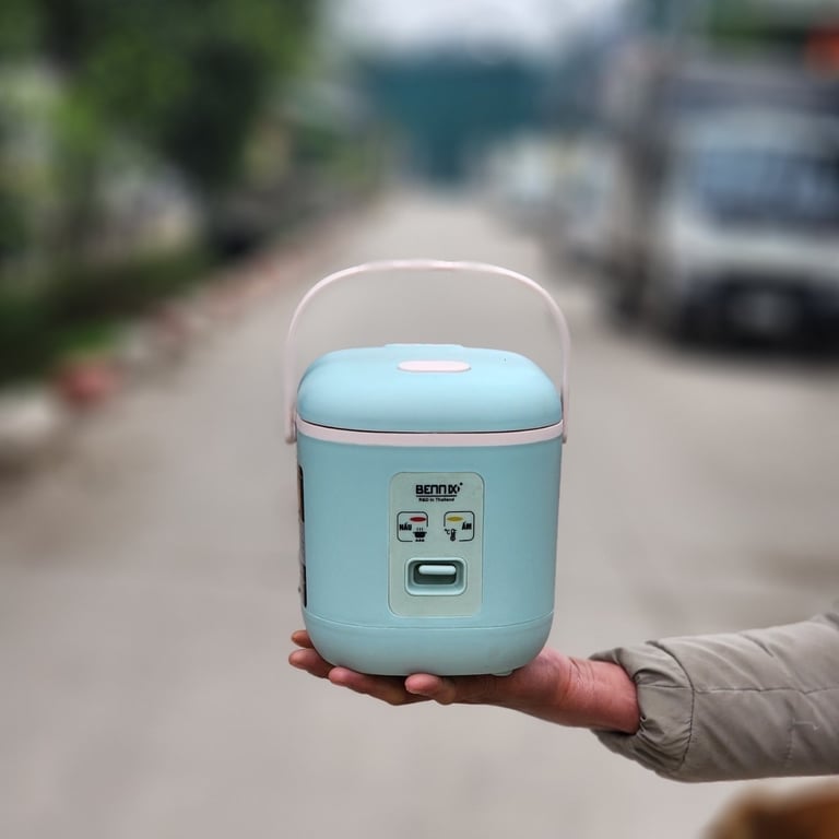 🍃 NỒI CƠM ĐIỆN MINI 0,6 LÍT BENNIX BN-006GC