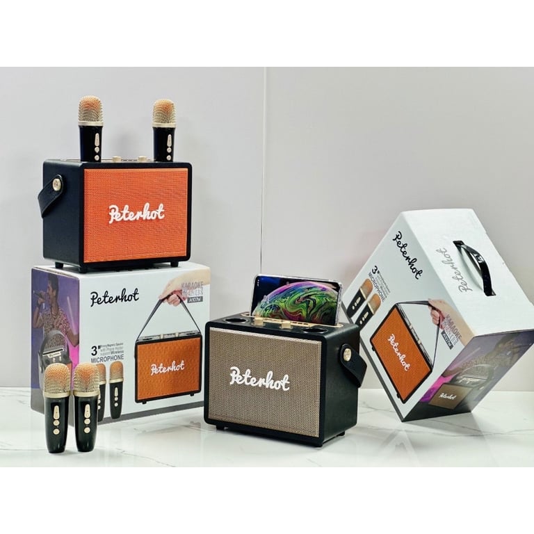 LOA BLUETOOTH NGHE NHẠC KHÔNG DÂY TẶNG KÈM 2 míc cực đã !!