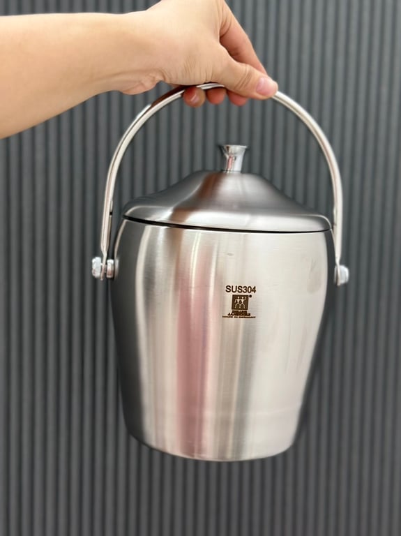 Xô Đá Zwilling Đức Made in Germany 2 lít - Xô Cách Nhiệt Đựng Đá Inox 304
