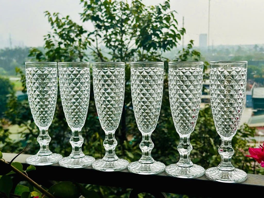 SET 6 LY RƯỢU VANG DÁNG CAO - GH002 200ml