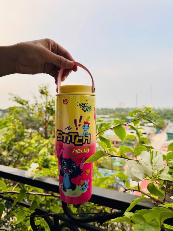 BÌNH GIỮ NHIỆT LABUBU, STITCH, HOẠT HÌNH 900ml