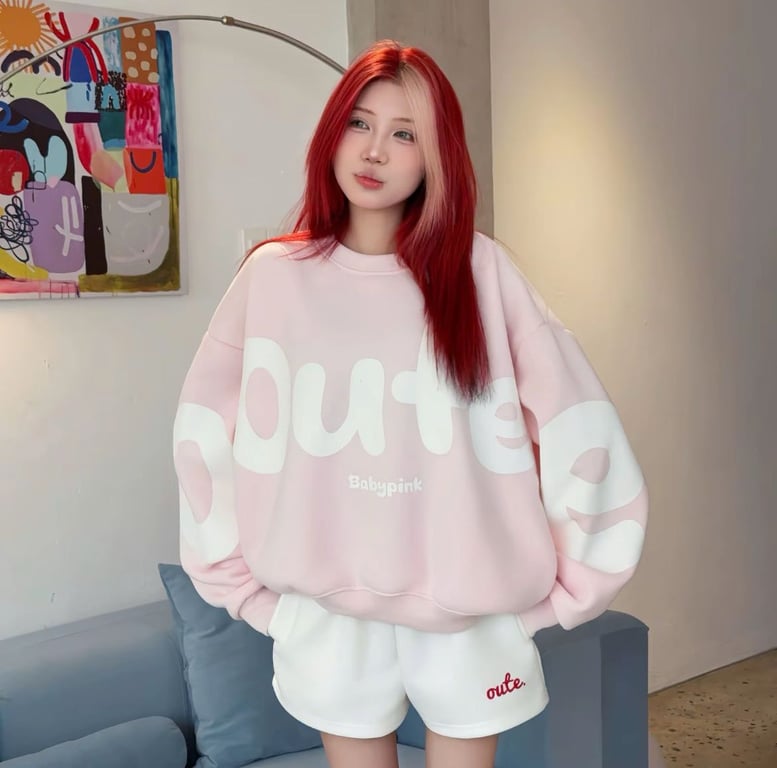 Áo sweater hồng