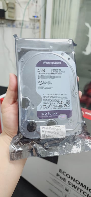 HDD Western Digital Purple HDD 4TB 256MB Cache 5400RPM WD40PURZ