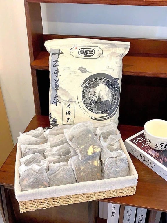 TÚI THẢO DƯỢC NGÂM CHÂN ĐÔNG Y